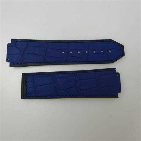 Hublot Watch Strap, Gummy Blue Crocodile / Rubber 